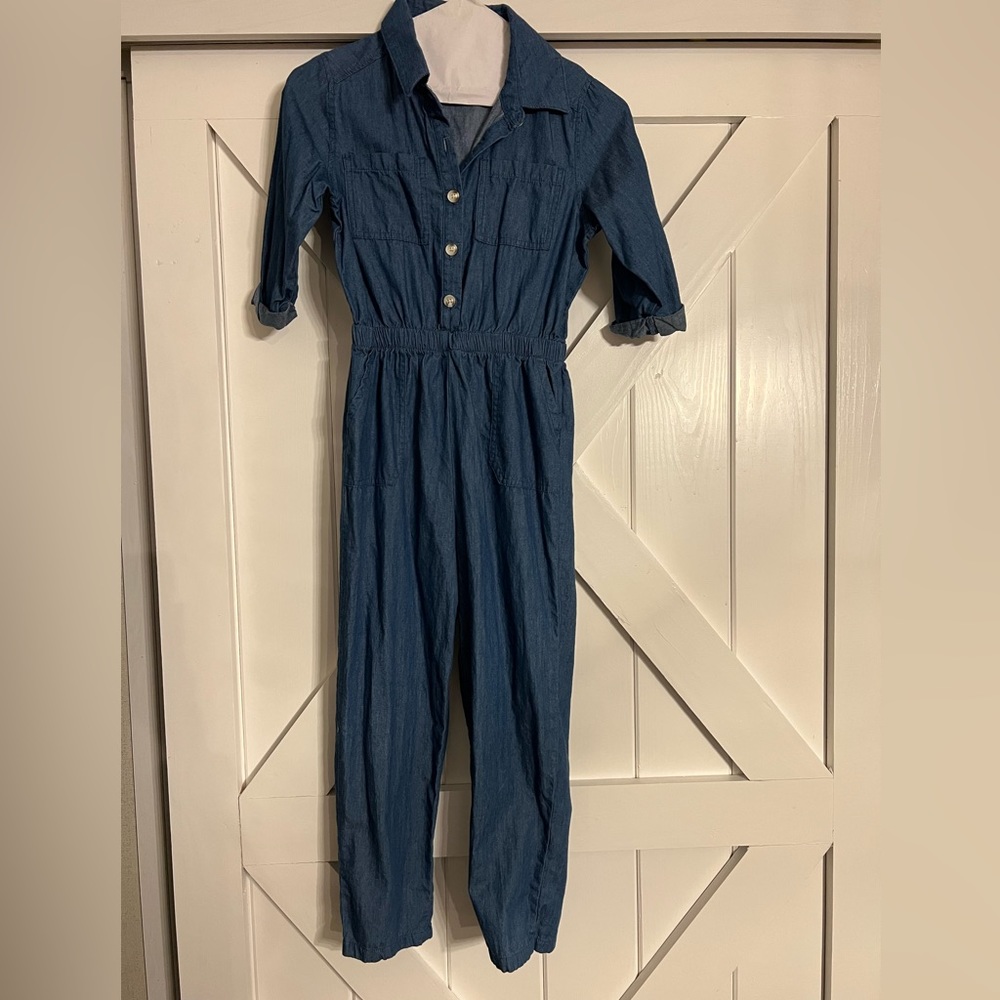 Girls Size M 7/8…Denim One Piece Suit